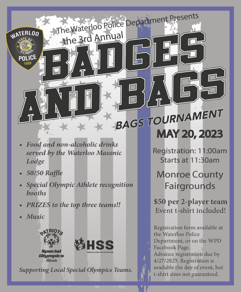 badges and bags tournament flyer 2023