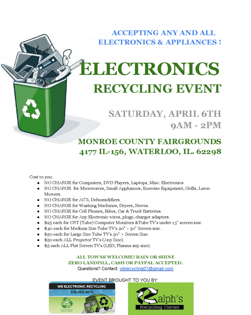 electronics recycling event flyer