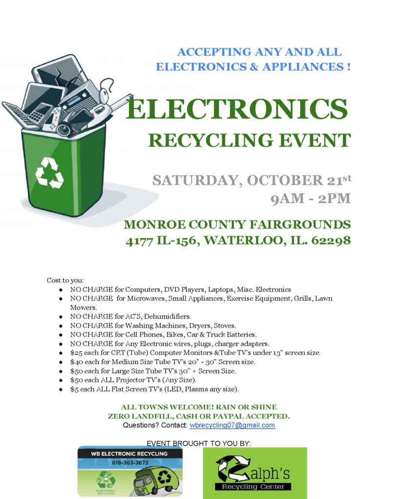 electronics recycling event flyer