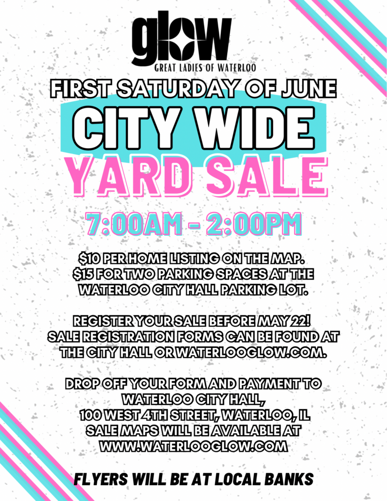 GLOW Yard Sale Flyer